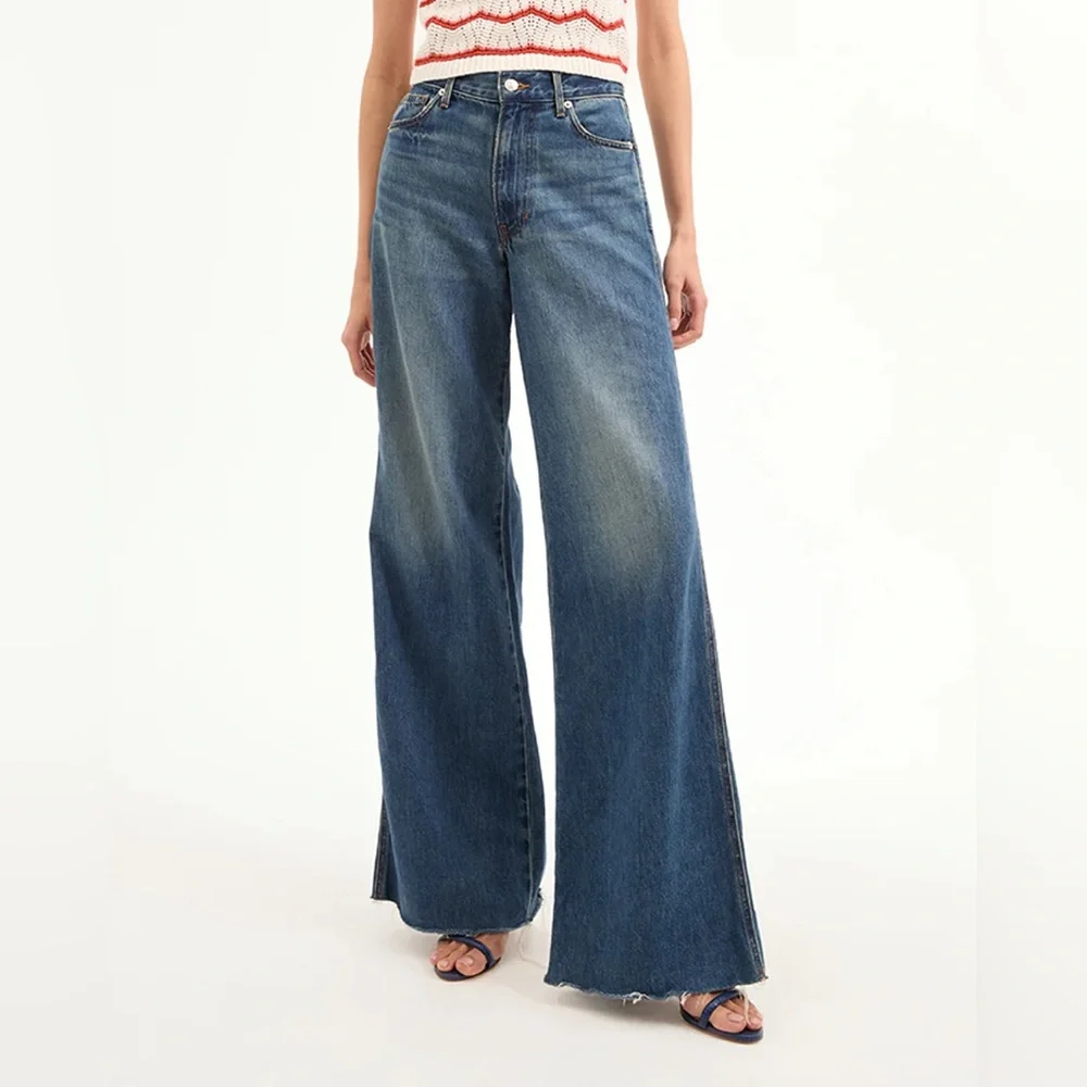 Veronica Beard Kasey Mid Rise Wide-Leg Jean